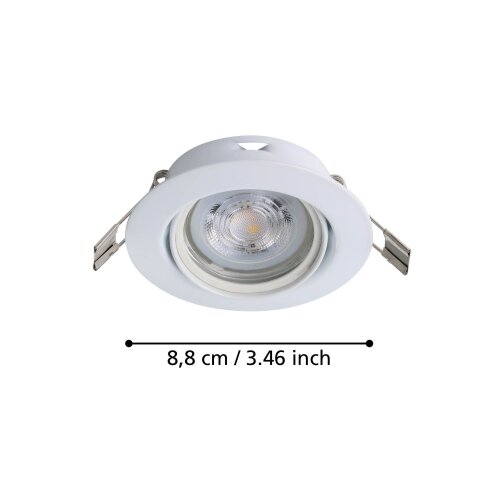 Eglo 901756 - set 3x led ugradne plafonske svetiljke favazzina 1xGU10/4W/230V, bela Slike
