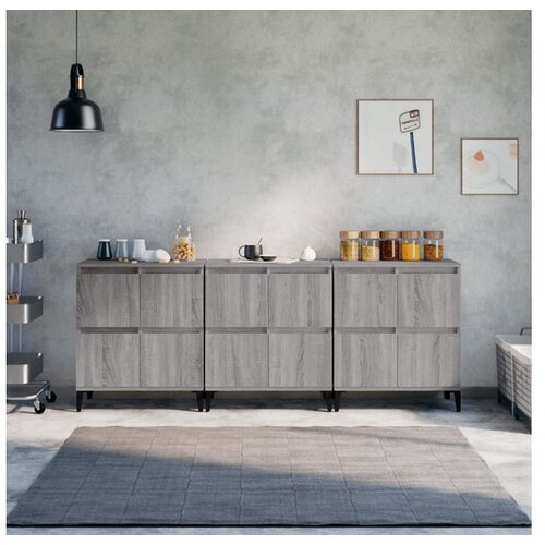  Komode 3 kom boja hrasta 60 x 35 x 70 cm od konstruiranog drva Cene