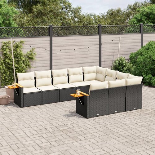  11-dijelni set vrtnih sofa od poliratana s jastucima bež Slike