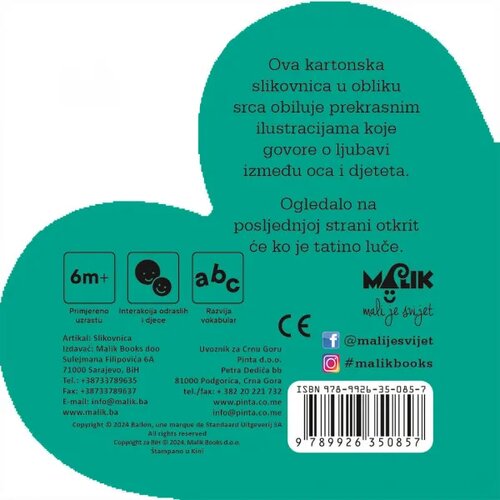 MALIK Knjiga s ogledalom - volim svoga tatu Cene