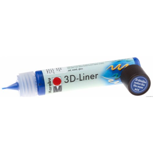 Marabu Barva v plastenki - 3D liner 25ml, modra 18030009652, (20386531) Cene