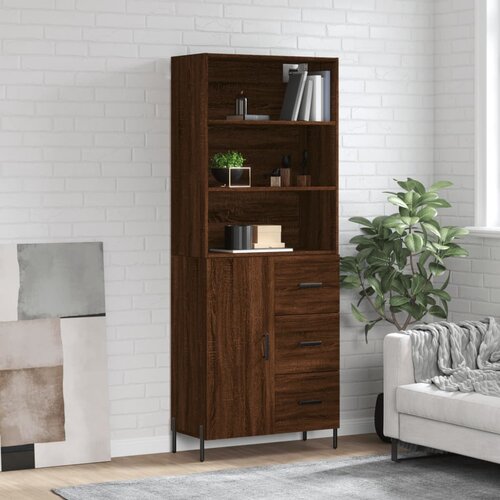 vidaXL Visoka komoda boja hrasta 69 5x34x180 cm od konstruiranog drva Cijene