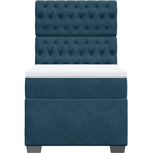 Box spring krevet s madracem plavi 90x190 cm bar&amp;scaron;unasti Slike