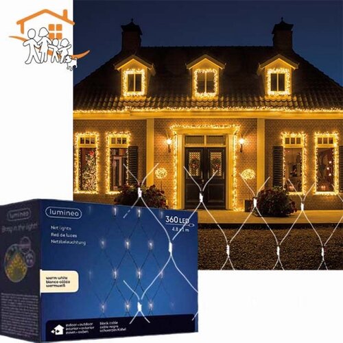  Spoljašnja novogdišnja LED svetleća mreža 100x480cm Toplo bela Lumineo Icicle 494901 Cene