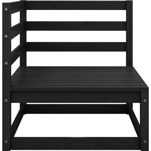  8-dijelna vrtna garnitura od masivne borovine crna Cijene