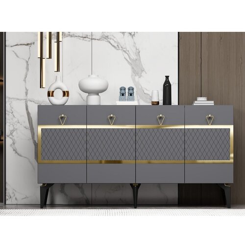 Woody Fashion Ipek - Anthracite, Gold AnthraciteGold Console Cene