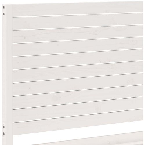  Dugi okvir kreveta bez madraca bijeli 140 x 210 cm masivno drvo Slike