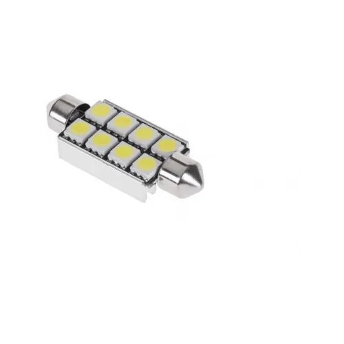 Cabletech Avtomobilska žarnica, LED, CANBUS T11, 8 x SMD50550, 42 mm, CW Slike