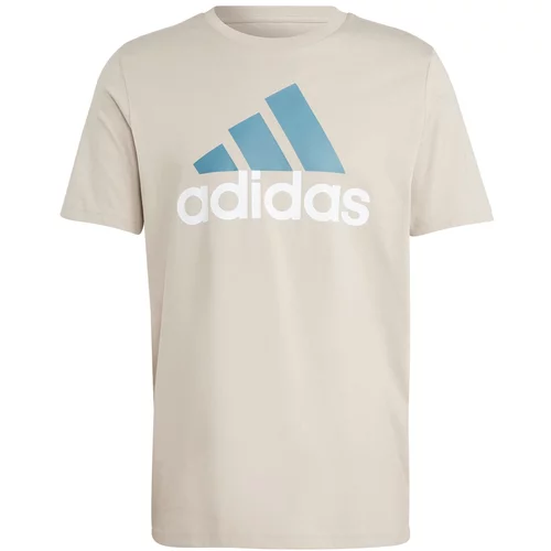 Adidas Bombažna kratka majica bež barva