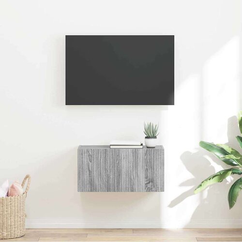 TV stenska omara Siva Sonoma 60 x 31 x 29.5 cm Konstruiran les, (5000092143) Cene