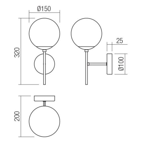 Redo 01-2942 - Zidna svetiljka MUNDI 1xE14/28W/230V bakar/dimljeno staklo Slike