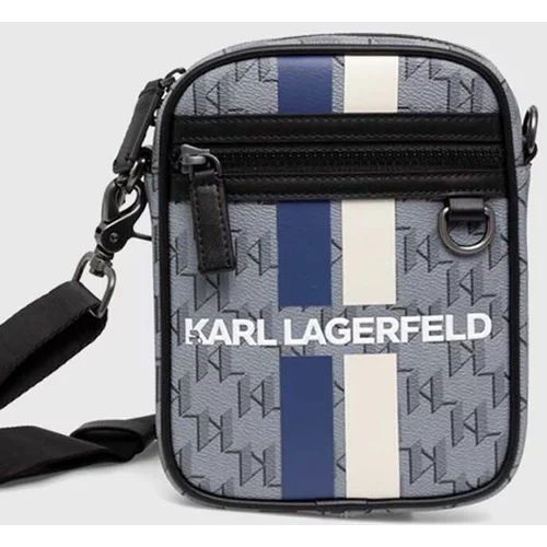 Karl Lagerfeld Torbica za okoli pasu siva barva