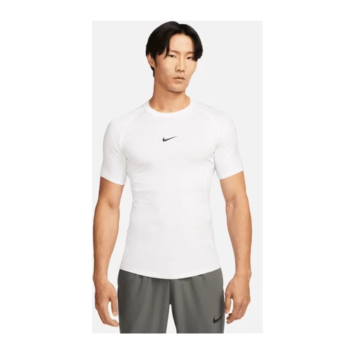 Nike Pro Dri-FIT Tight SS Shirt, White/Black - S, (21576280)