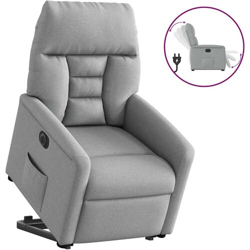vidaXL Električni naslanjač s funkcijo vstajanja svetlo siv Cene