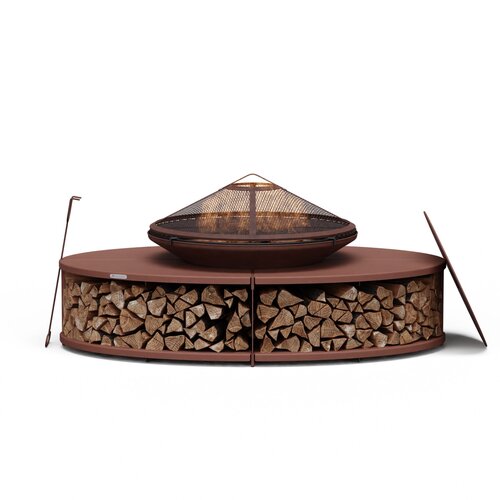 Blumfeldt Firebowl Ebeko 3 u 1, može se koristiti kao ro&amp;scaron;tilj ili stol, re&amp;scaron;etka za ro&amp;scaron;tilj + za&amp;scaron;tita od iskrenja Slike