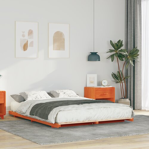 vidaXL Krevet s daskama Voštano smeđa 140 x 200 cm Masivna borovina Cene