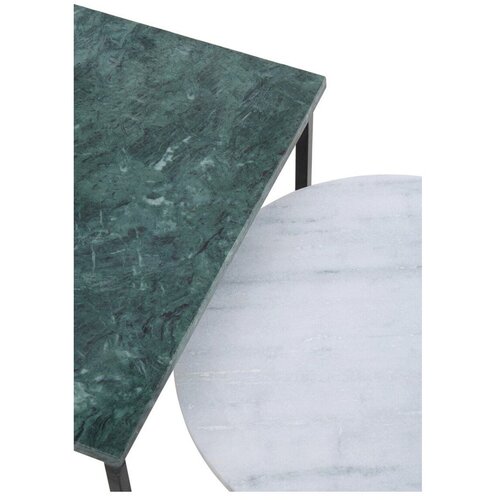 Premier Housewares Stranske mizice v kompletu 3 ks z marmorno mizno plo&amp;scaron;čo 40x40 cm Mandoli &amp;ndash; Slike