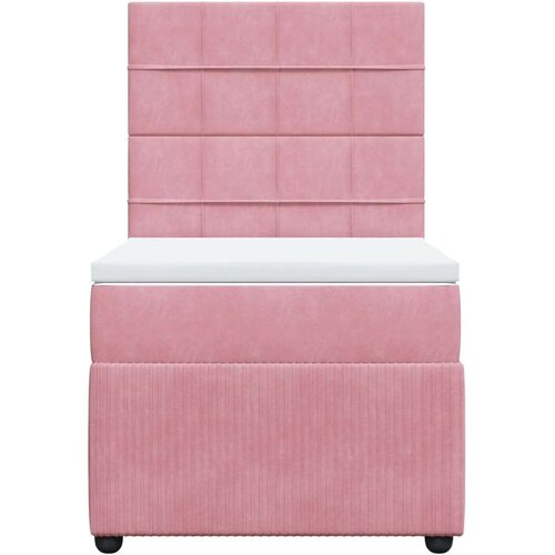 VidaXL Box spring krevet s madracem ružičasti 90x190 cm bar&amp;scaron;unasti Slike