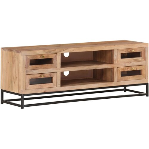 The Living Store TV omarica 110x30x40 cm trden akacijev les - TV Omarica, (21375048) Slike