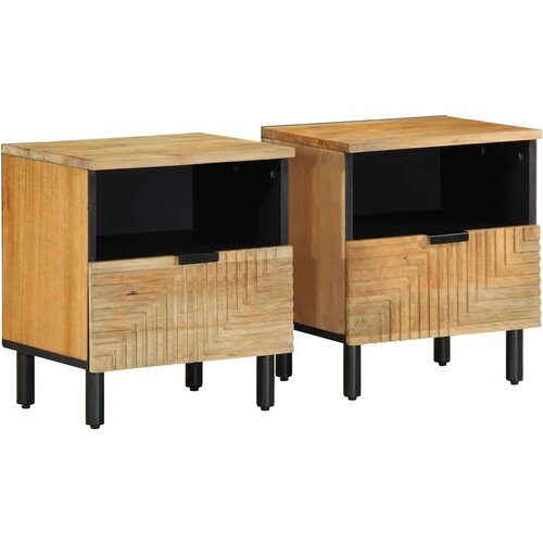  Noćni ormarići 2 kom smeđi 40x33x46 cm Puno drvo Mango Cijene