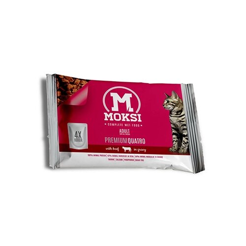 Moksi preliv za mačke - Govedina u sosu - 4x100g - 13 pakovanja Cene