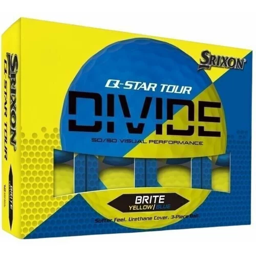 Srixon Q-Star Tour Divide 2 Golf Balls Yellow Blue