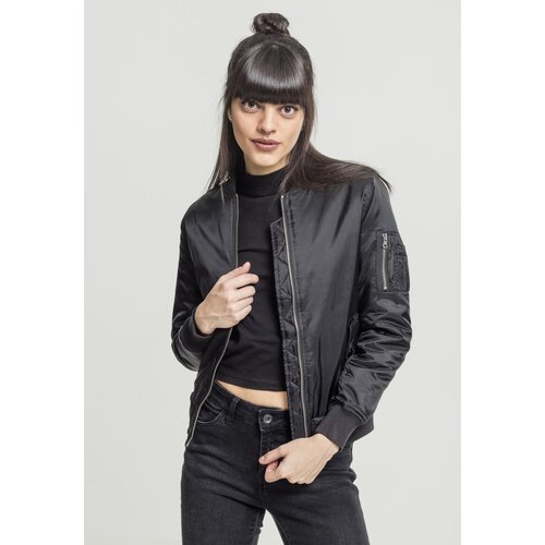 UC Ladies Women's Basic Bomber Jacket Black Cene