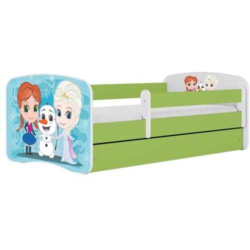 HAPPYKIDS Dječji krevet Dreamy Frozen 140x70 sa madracem bez ladice Zelena Cene
