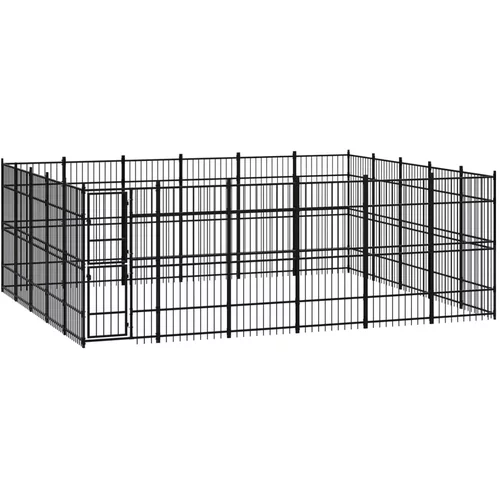 vidaXL Vanjski kavez za pse čelični 27,65 m²
