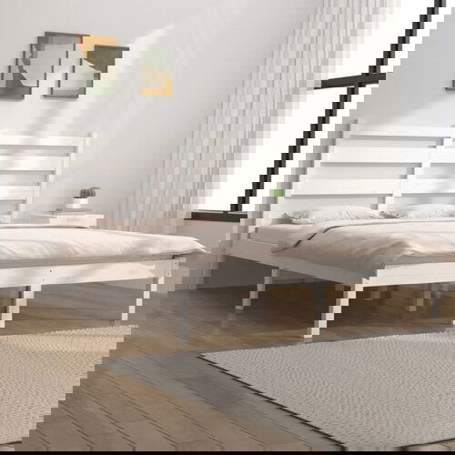 Furnova Posteljni okvir bel iz trdne borovine 120x200 cm, (21936018) Slike