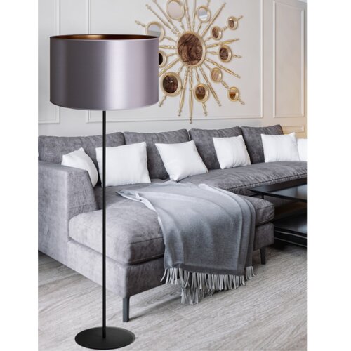  Duolla - Podna lampa CANNES 1xE27/15W/230V prečnik 45 cm srebrna/bakrena/crna Slike