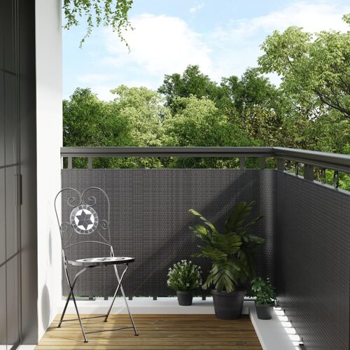 VidaXL Balkonski zaslon antracit 500 x 90 cm od poliratana Slike