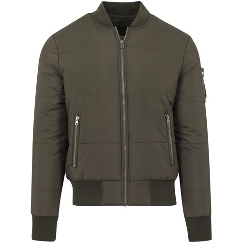 Urban Classics Basic Quilt Bomber Jacket Olive Cene