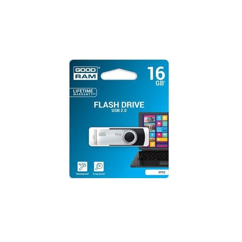 Goodram UTS2 USB izbrisljiv spominski pogon 16 GB USB Tip-A 2.0 Črna Cene