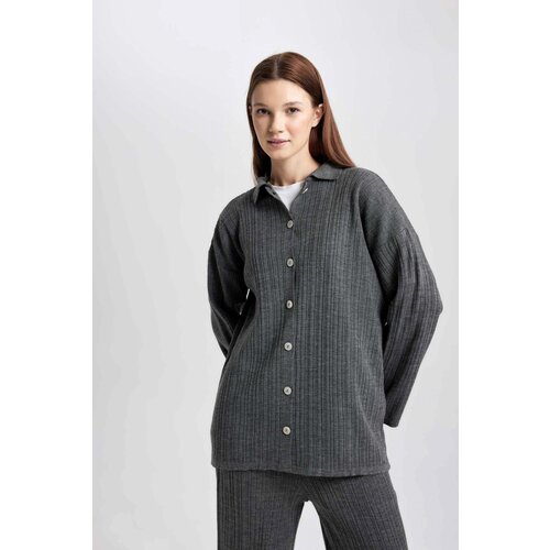 Defacto Regular Fit Polo Neck Cardigan Slike