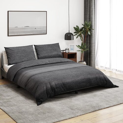 vidaXL Posteljnina temno sivo 225x220 cm bombaž Cene