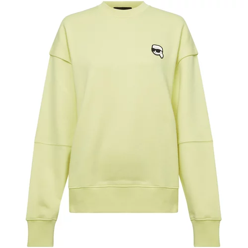 Karl Lagerfeld Sweater majica 'Ikonik' svijetložuta / crna / bijela