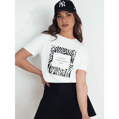 DStreet T-shirt damski z nadrukiem TEBOHON biały Cene