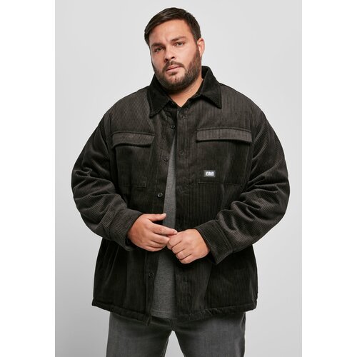 Urban Classics Plus Size Corduroy jacket black Slike