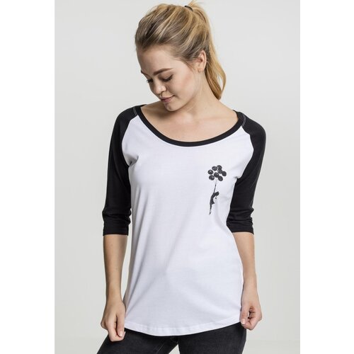 Mister Tee Ladies Banksy Balloons Raglan Tee wht/blk Slike