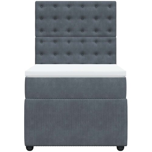Box spring krevet s madracem tamnosivi 80 x 200 cm bar&amp;scaron;unasti Slike
