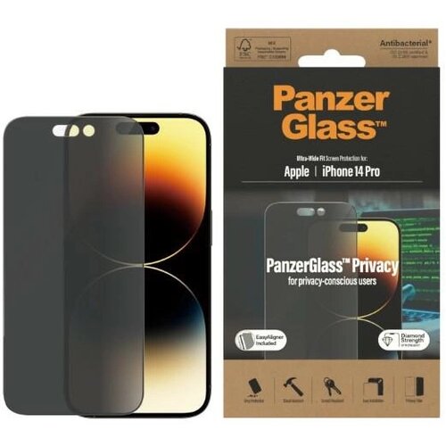 PanzerGlass KALJENO ANTIBAKTERIJSKO STEKLO PRIVATIZIRANJE ZA IPHONE 14 PRO, (21911612) Slike
