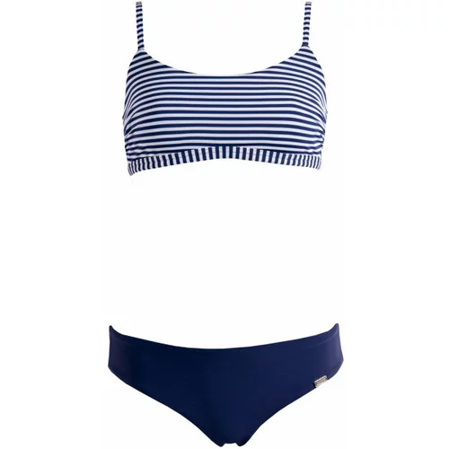 Axis PLAVKY LAMBÁDA PROUŽEK Ženski dvodijelni kupaći kostim, tamno plava, veličina