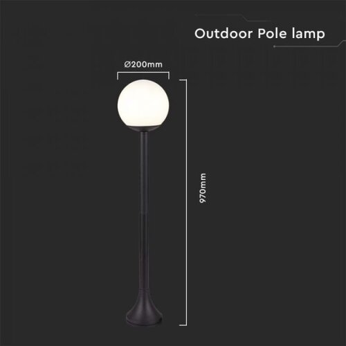  Spoljna lampa 1xE27/60W/230V IP44 97 cm crna Slike