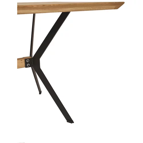 Metalne Kovinske nogice CROSS z leseno pre�ko za sestavljivo mizo CONNECT-za plo��o 160/180/200