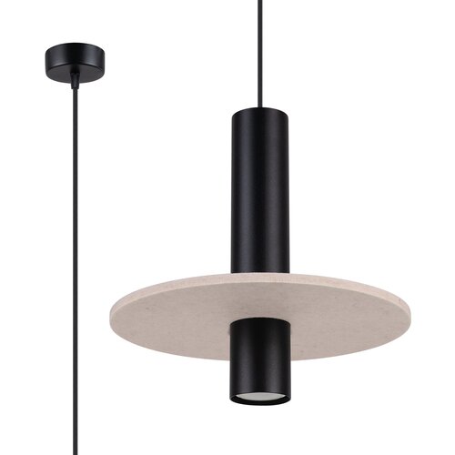 Sollux Lighting Obesna svetilka PELTA 1 črna/bige, (5000093940) Cene
