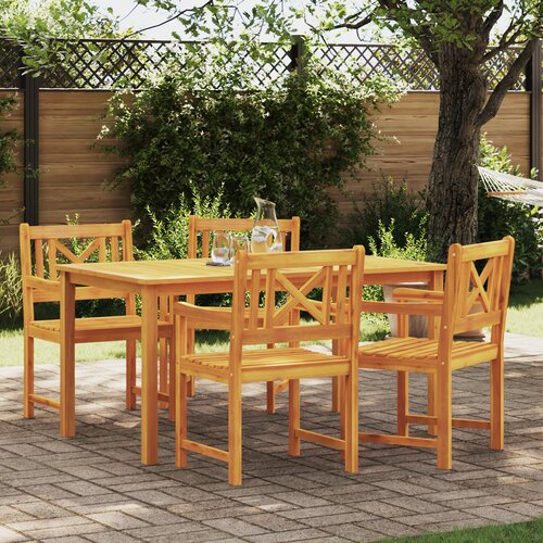 vidaXL Vrtni stoli 4 kosi 56x55.5x90 cm Trden les akacijevca Cene