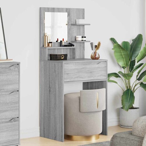 vidaXL Toaletne mize za spalnice Siva Sonoma 80 x 39,6 x 135 cm Cene