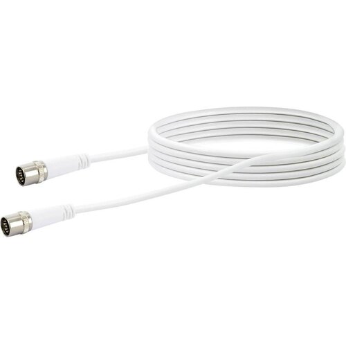 SCHWAIGER antene\, SAT priključni kabel [1x hitri mo&amp;scaron;ki konektor F - 1x hitri mo&amp;scaron;ki konektor F] 5.00 m 10 dB &amp;scaron;tirikratno oklopljen bela, (20431513) Slike