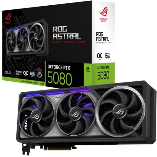 Asus svga pcie ROG-ASTRAL-RTX5080-O16-GAMING 16GB GDDR7 256-bit oc edition Slike